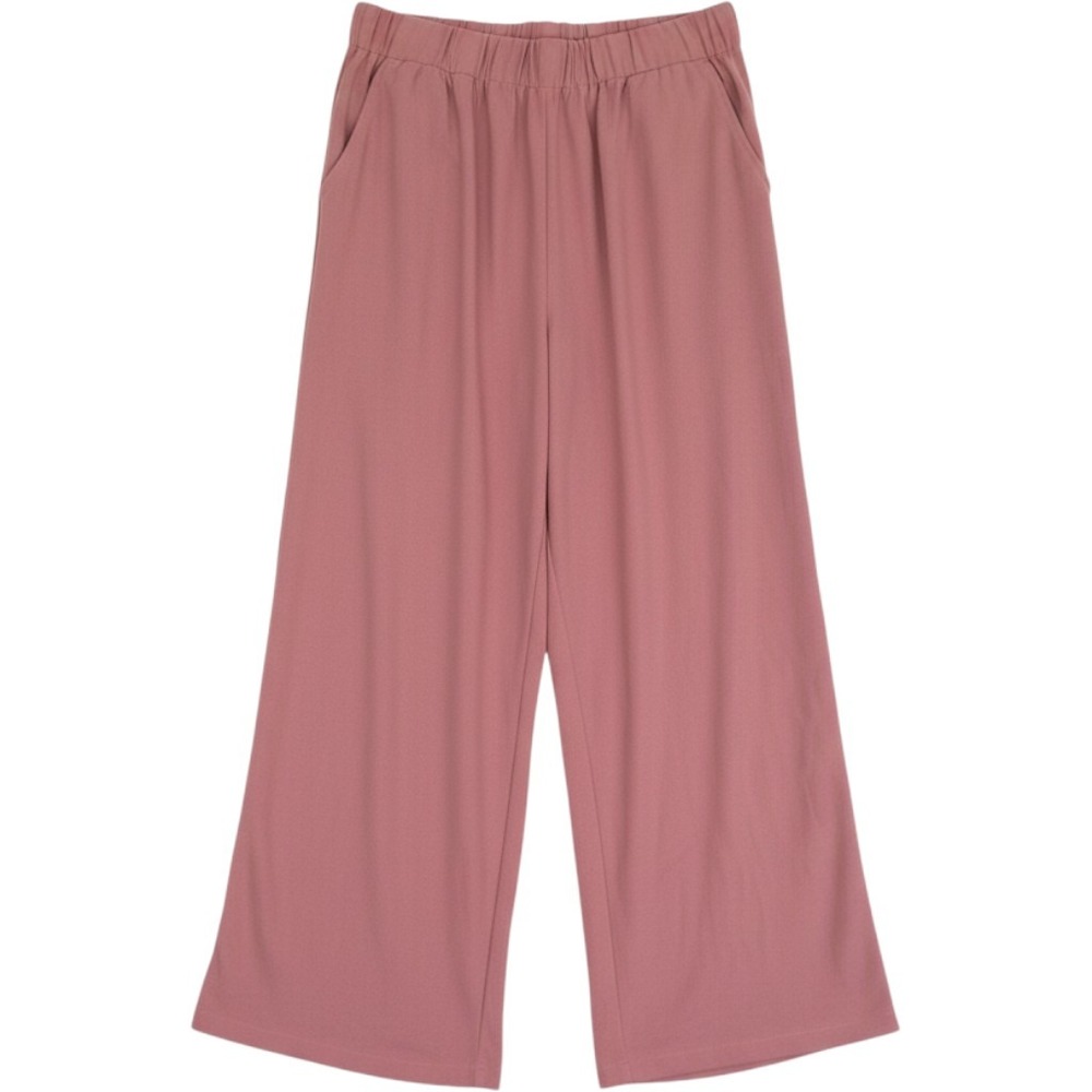 Halara Wide Leg Pants Womens Large Pink Waffle Knit High Waisted Athleisure NWT